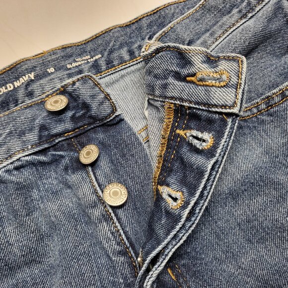 Old Navy Womens Jeans Size 10 Slouchy Taper Mid Rise Button Fly Crop 35 X 24 - Picture 6 of 13
